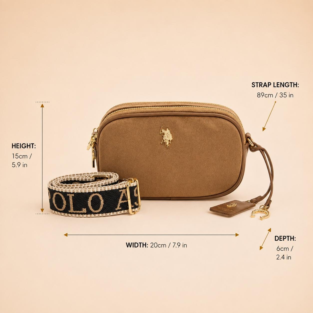 U.S. Polo Assn. Brown Cross Body Bag