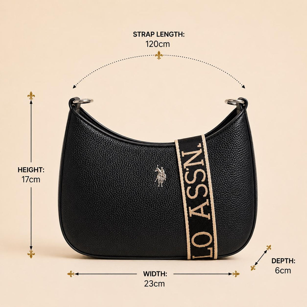 U.S. Polo Assn. Black Mansion Crossbody Bag