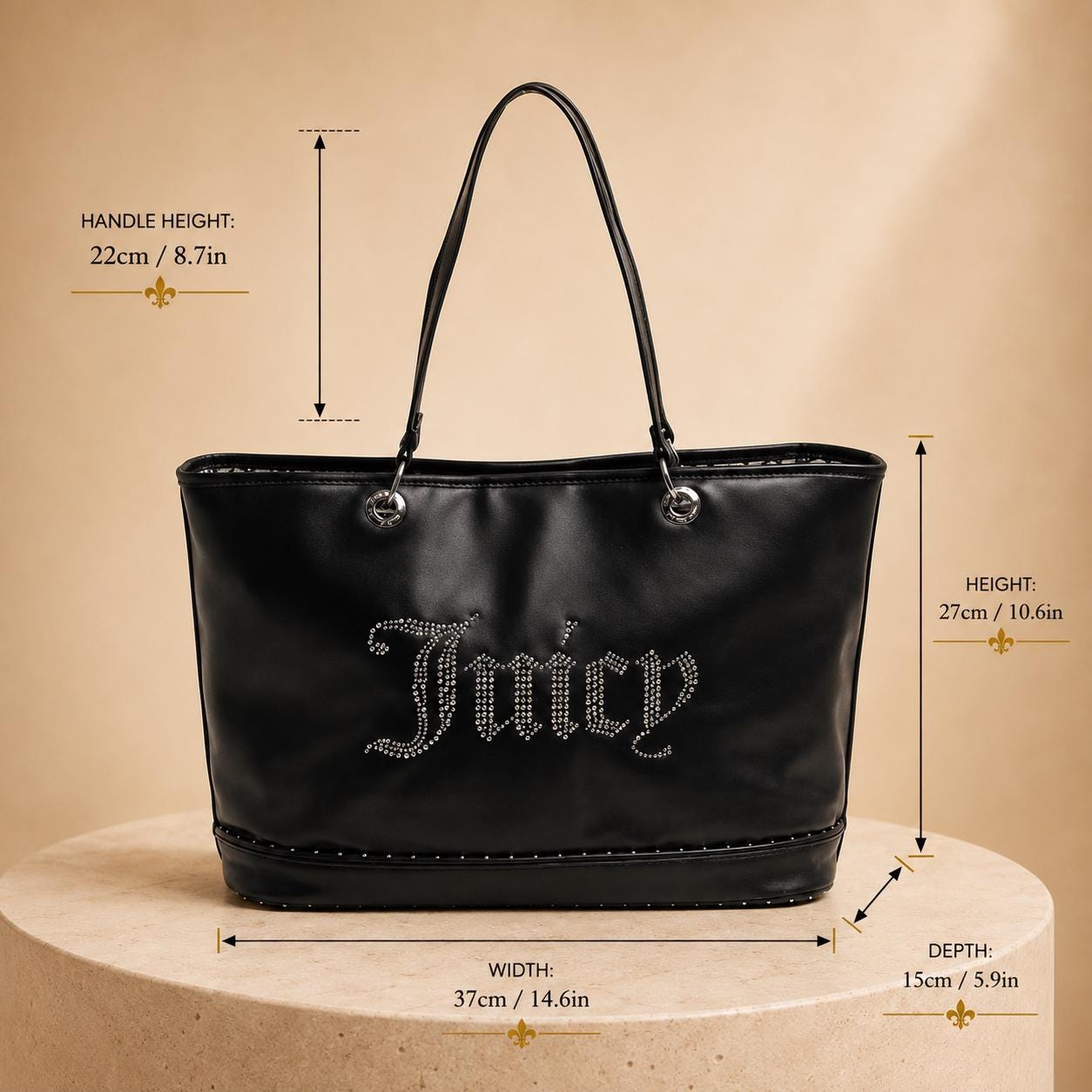 Juicy Couture Black Kimberly Tote Bag