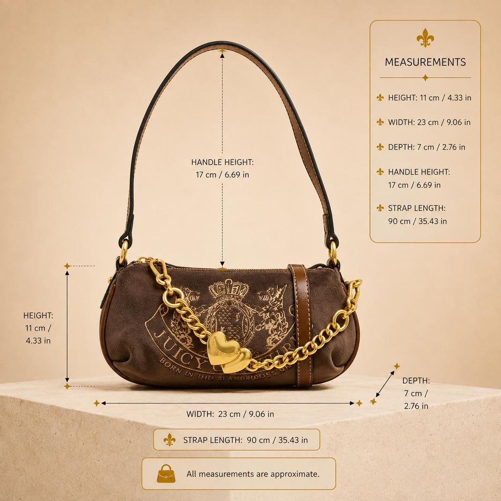 Juicy Couture Brown Twig Narrative Shoulder Bag