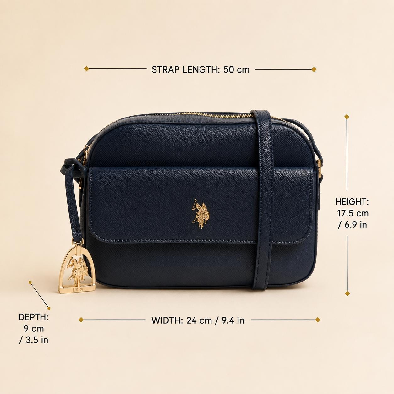 U.S. Polo Assn. Navy Crossbody Bag