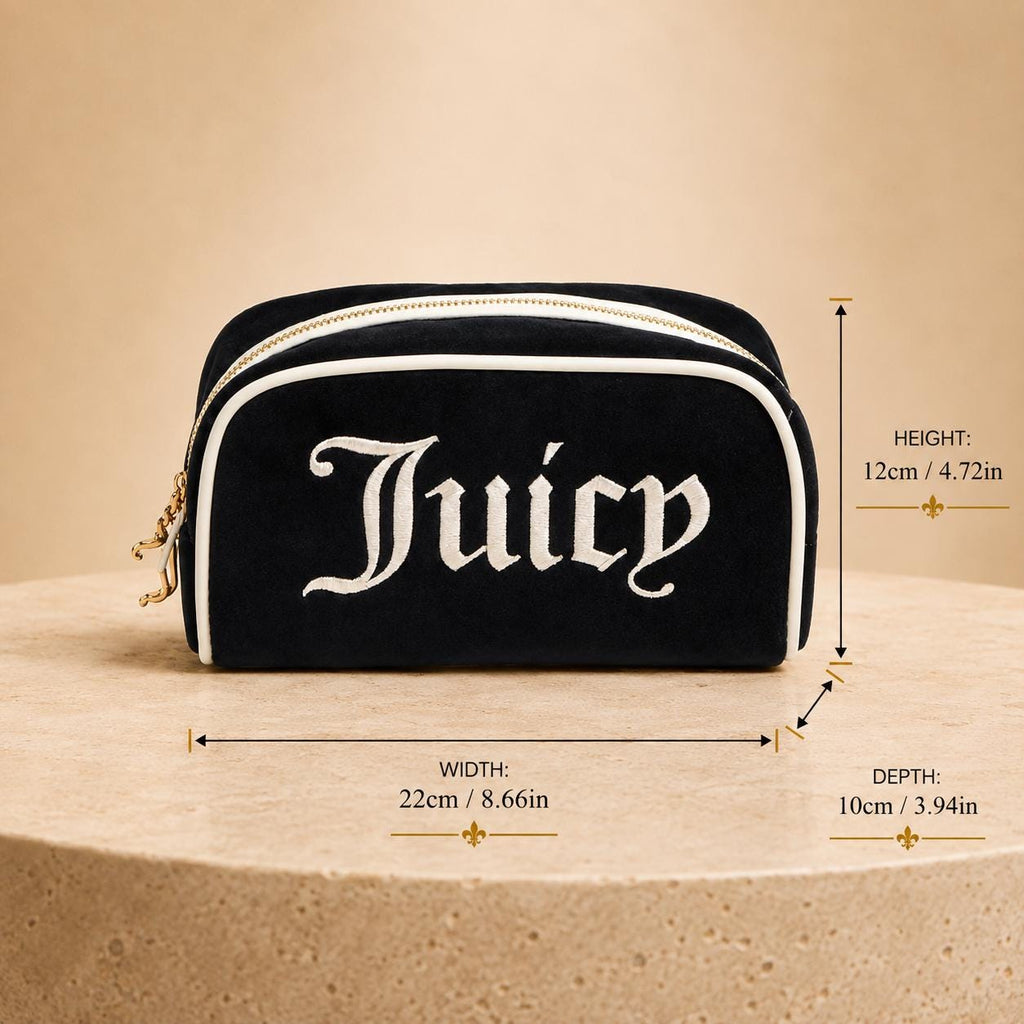 Juicy Couture Black & Cream Cosmetic Bag
