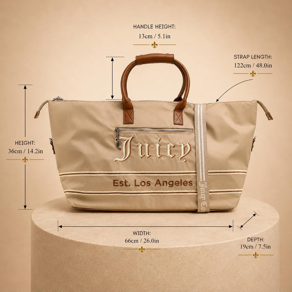 Juicy Couture Light Taupe Large Weekender Bag