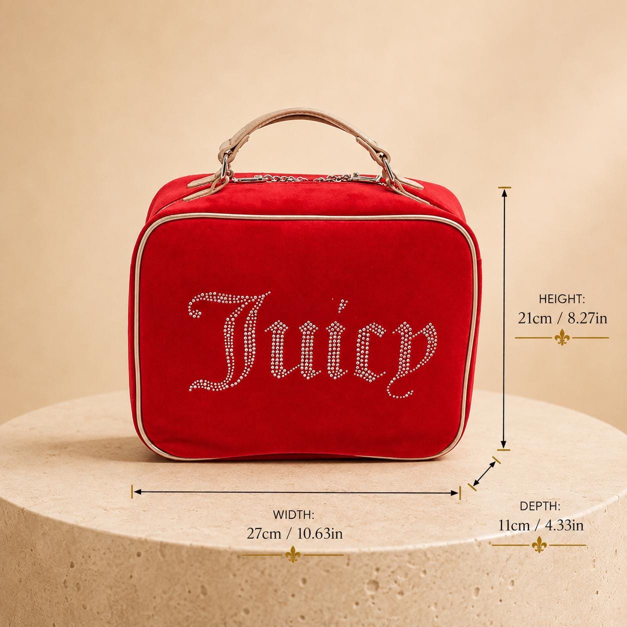 Juicy Couture Red Velvet Iris Makeup Bag
