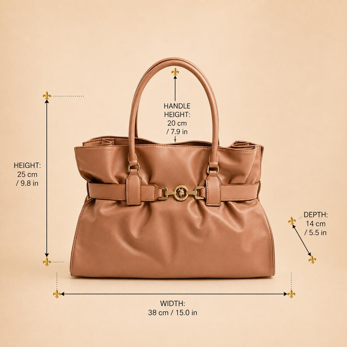 U.S. Polo Assn. Peach Jane Tote Bag