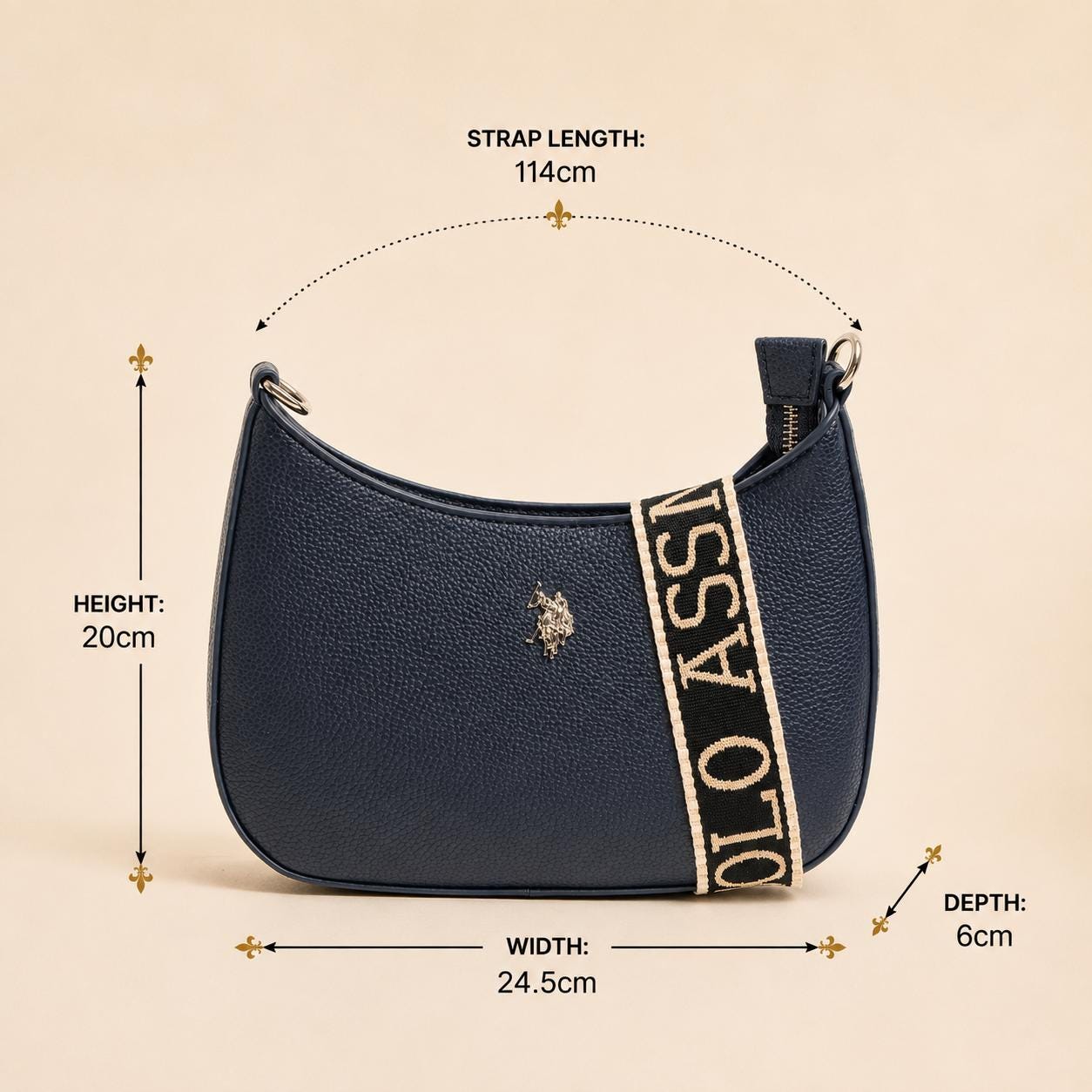 U.S. Polo Assn. Navy Mansion Crossbody Bag