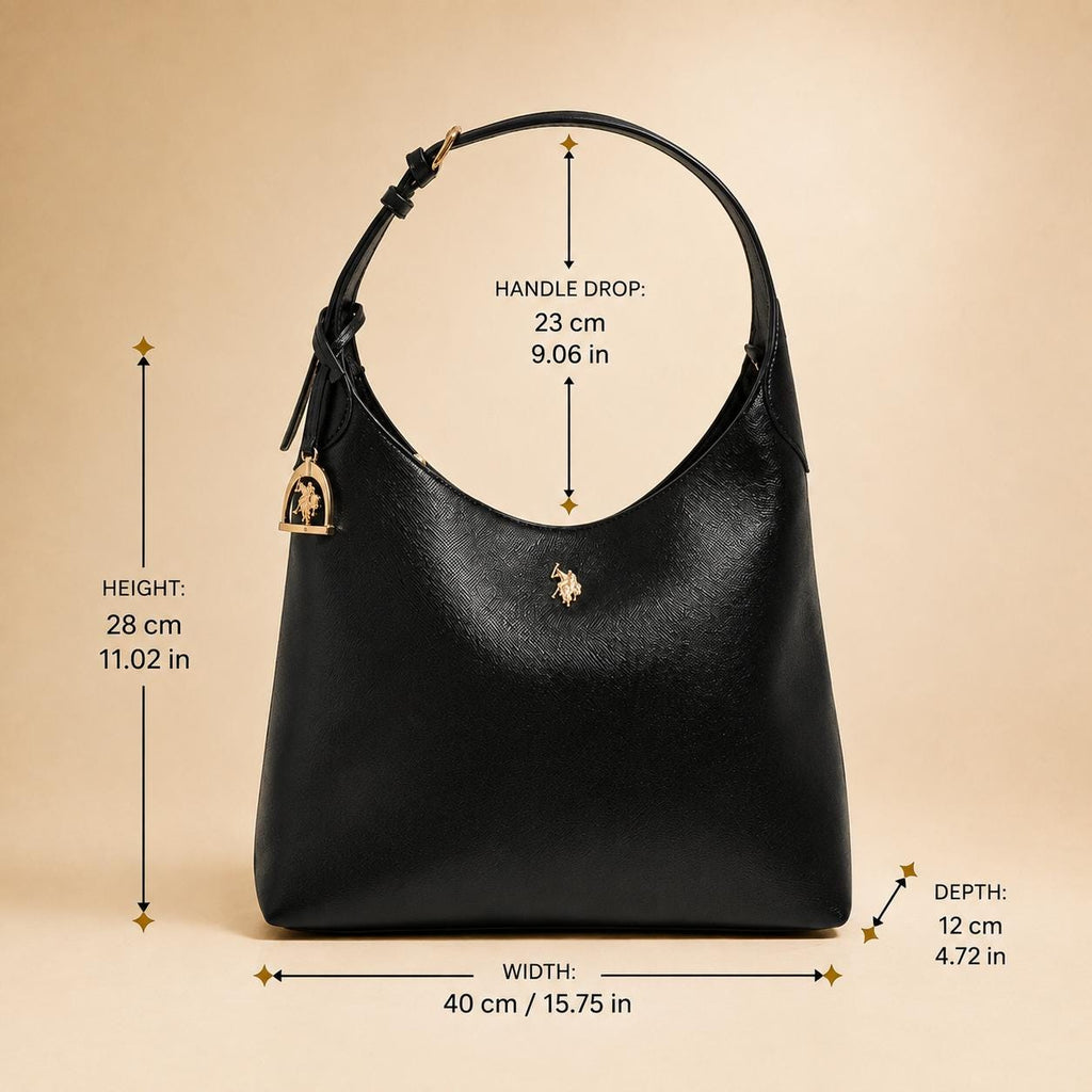 U.S. Polo Assn. Black Jones Hobo Bag