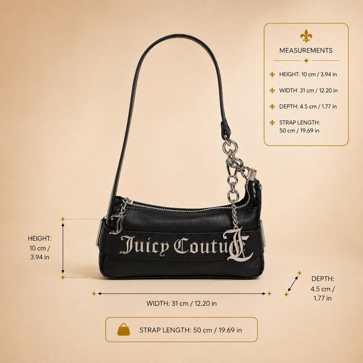 Juicy Couture Black Jasmine Shoulder Bag