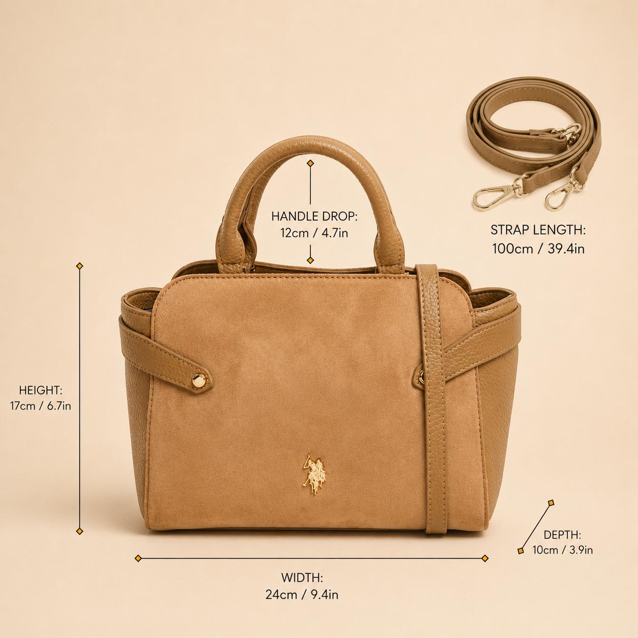 U.S. Polo Assn. Brown Hampton Bag