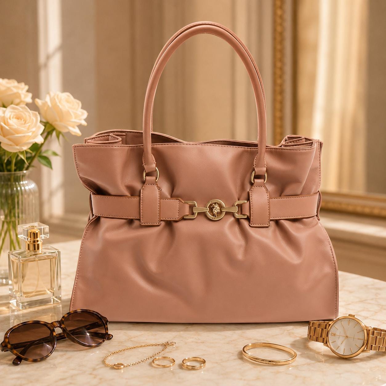 U.S. Polo Assn. Peach Jane Tote Bag