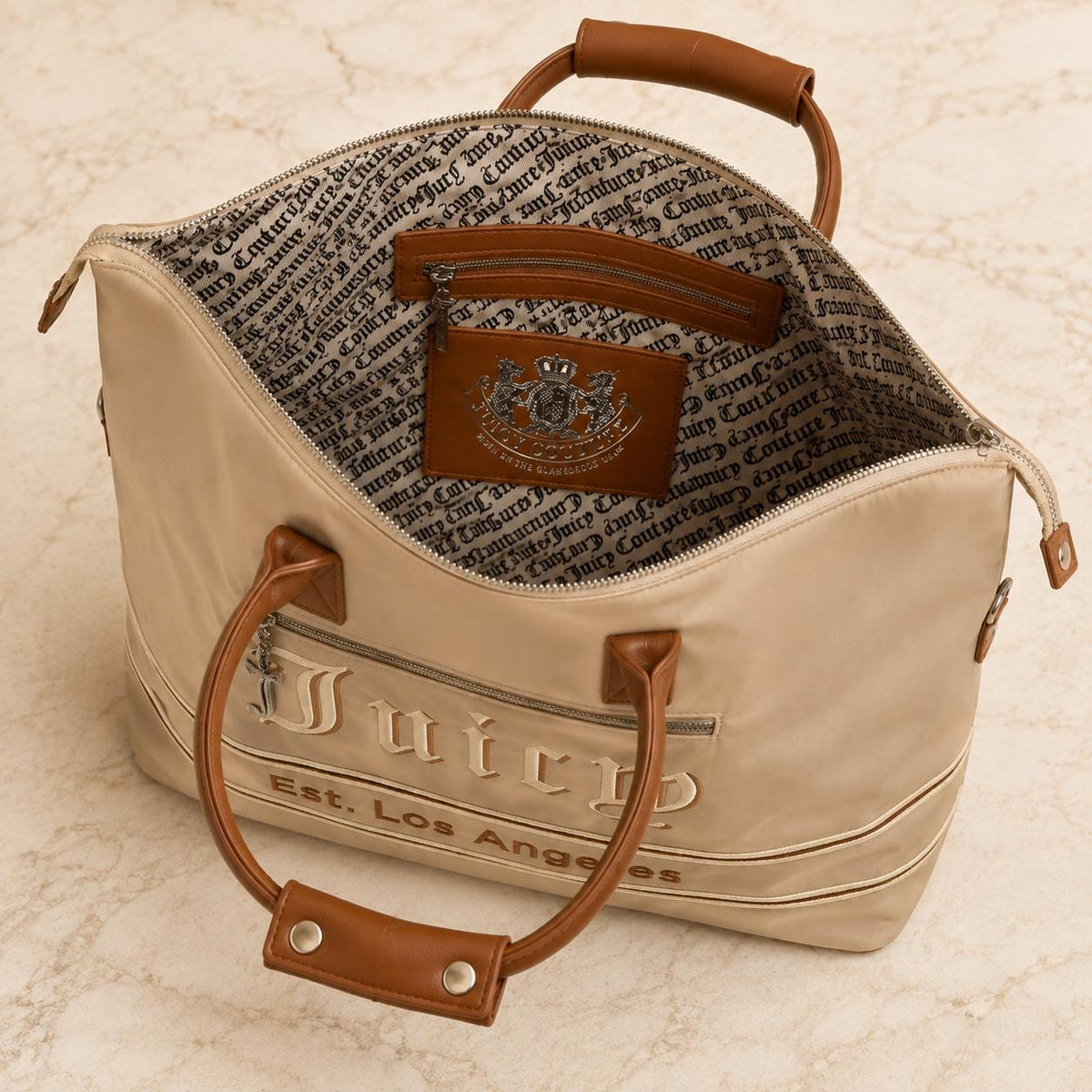 Juicy Couture Light Taupe Large Weekender Bag