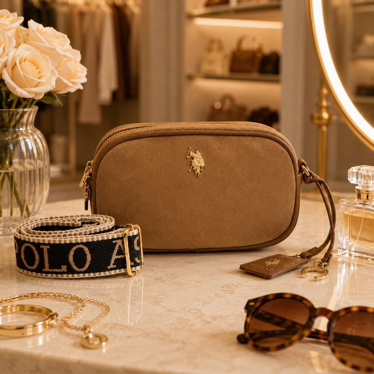 U.S. Polo Assn. Brown Cross Body Bag