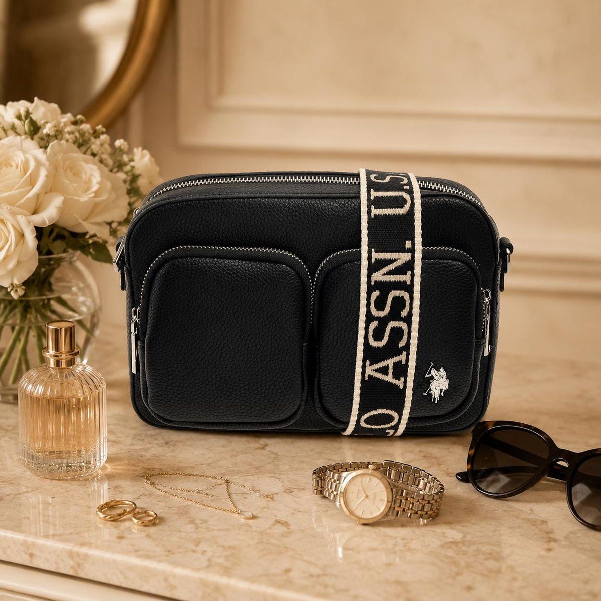 U.S. Polo Assn. Black Mansion Crossbody Bag