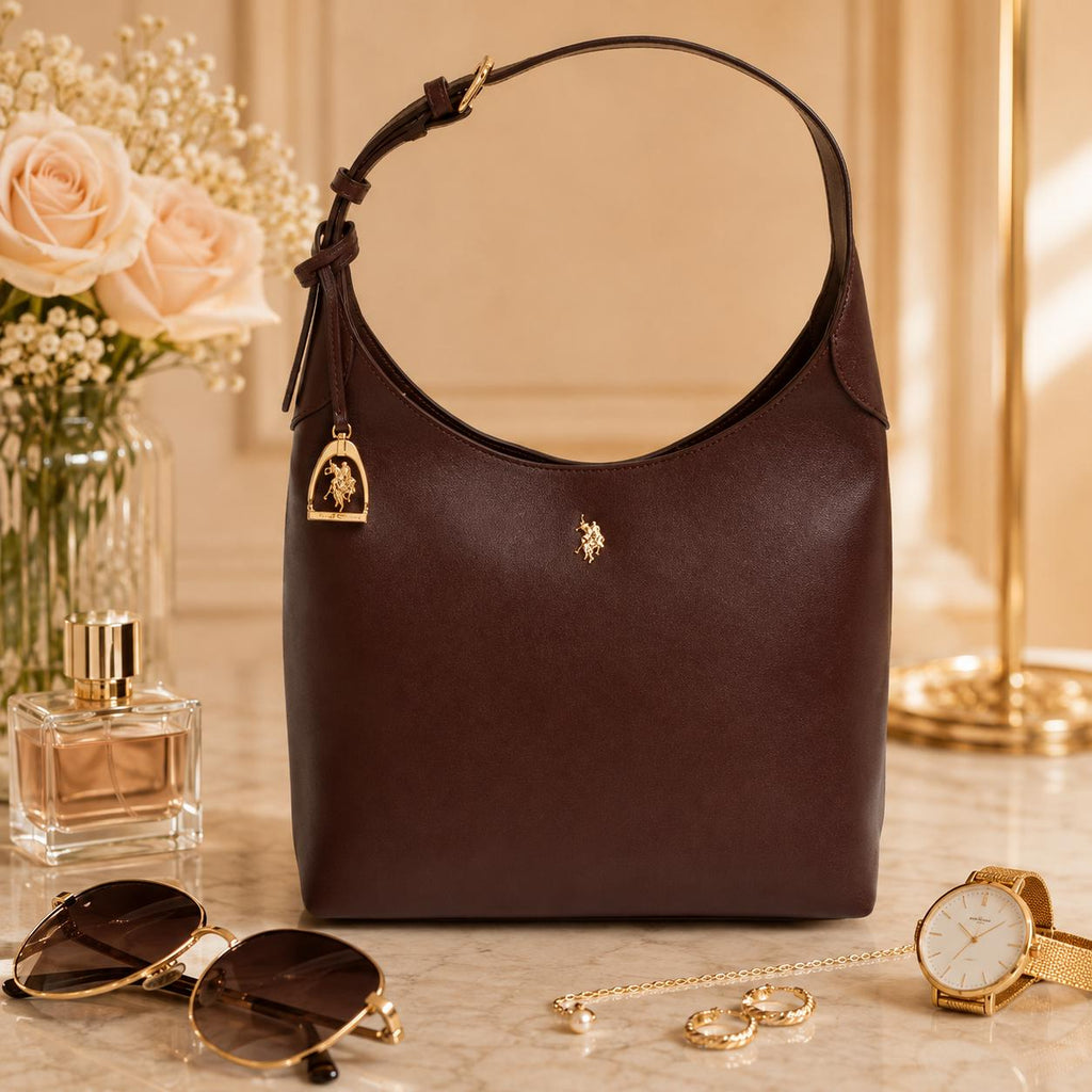 U.S. Polo Assn. Chocolate Brown Hobo Bag