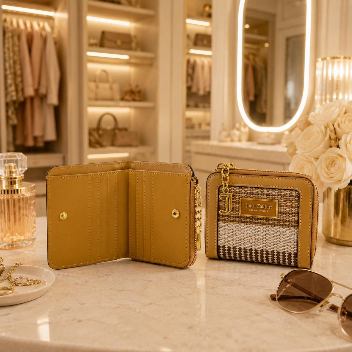 Juicy Couture Brown Madeleine Purse, Coin & Cash Pocket