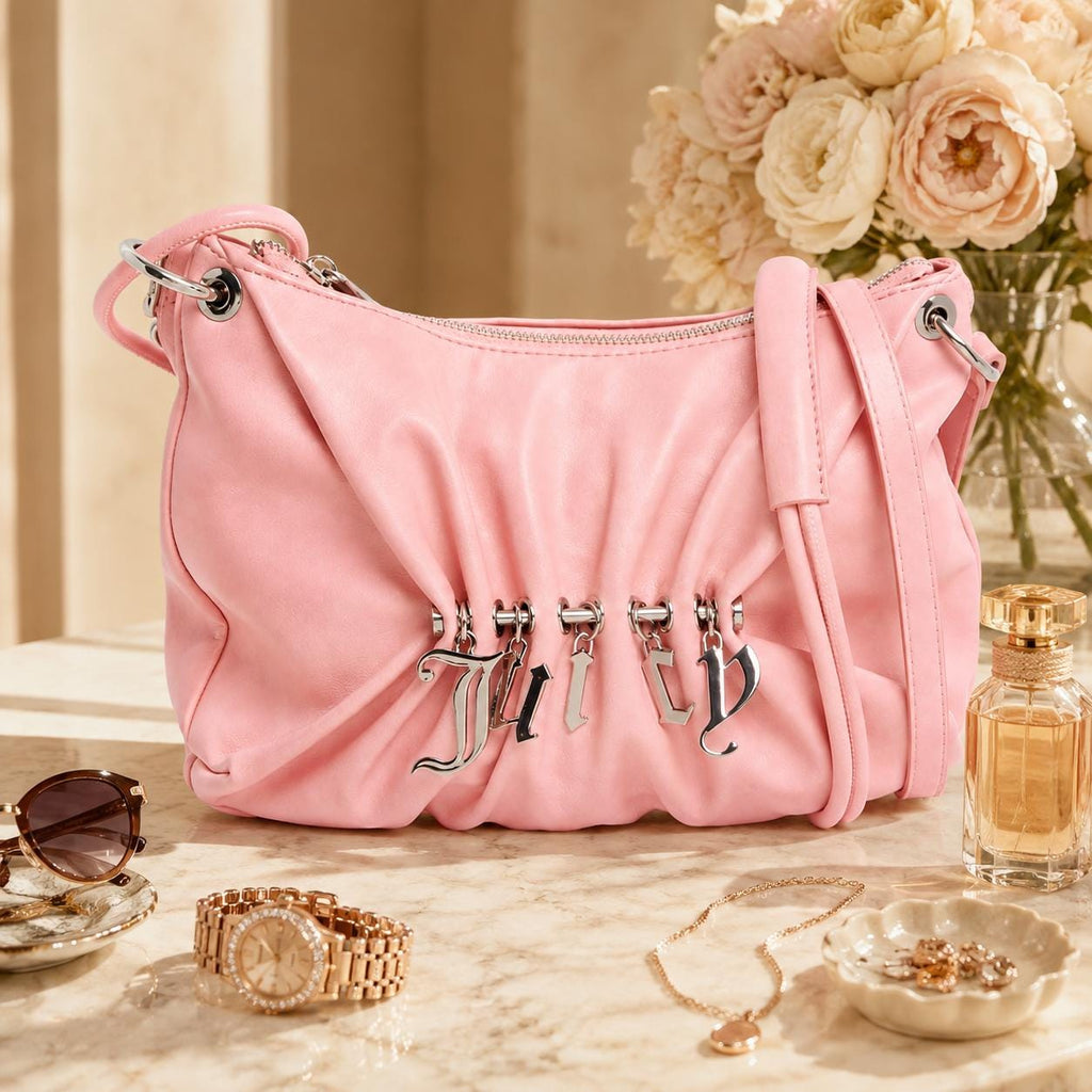 Juicy Couture Juicy Pink Jade Small Hobo Shoulder Bag