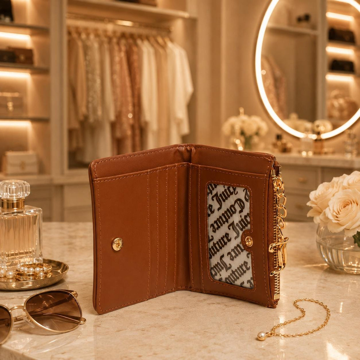 Juicy Couture Beige & Tan Wallet