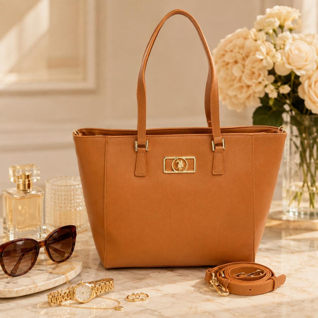 U.S. Polo Assn. Burnt Orange Shopper Bag