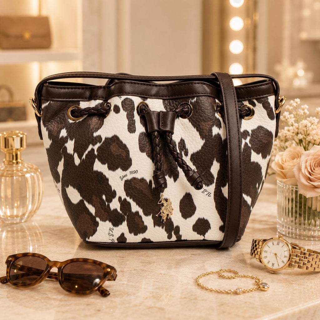 U.S. Polo Assn. Brown & White Warwikshire Cow Spot Grab Bag