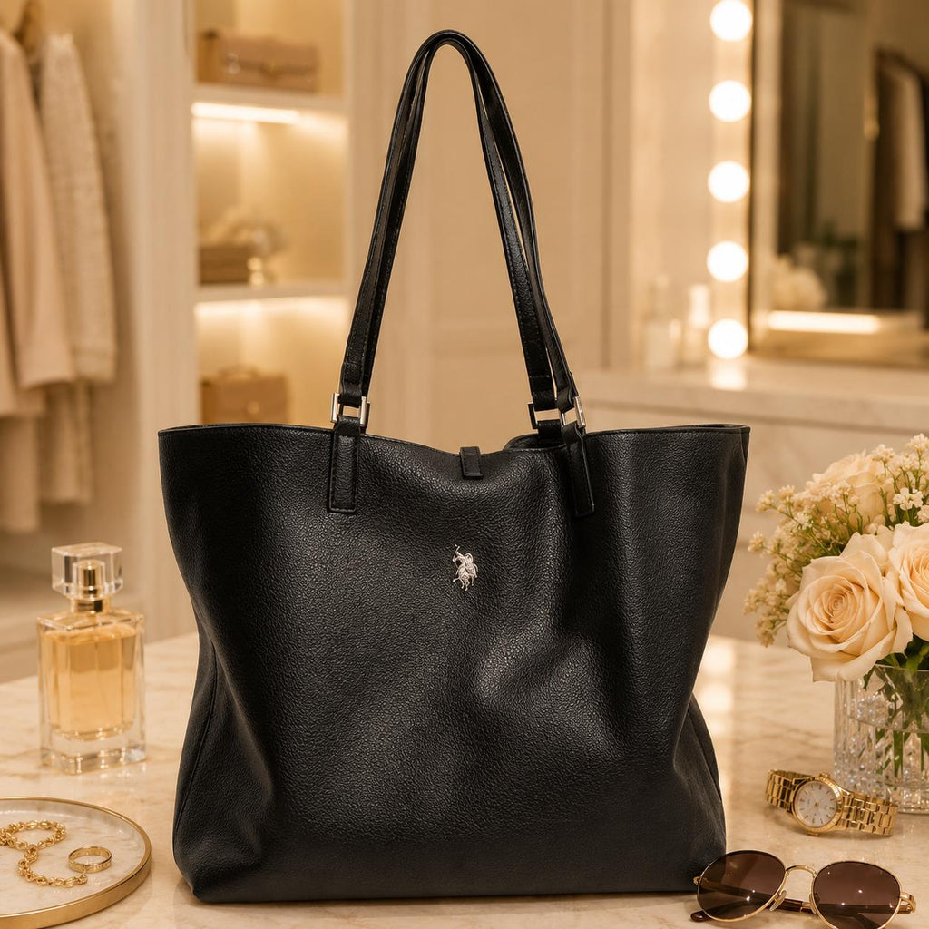 U.S. Polo Assn. Black Malibu Tote Bag