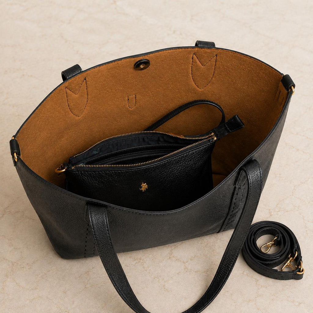 U.S. Polo Assn. Black Helcho Tote Bag