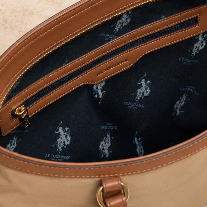 U.S. Polo Assn. Beige Tote Bag