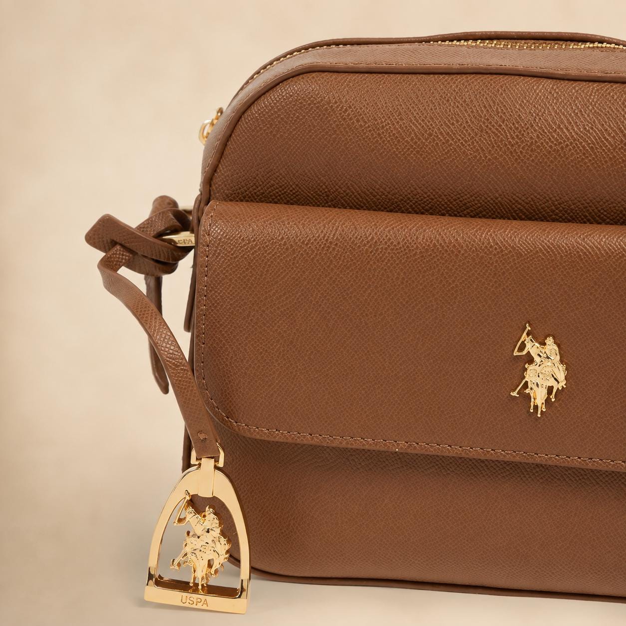 U.S. Polo Assn. Brown Jones Crossbody Bag