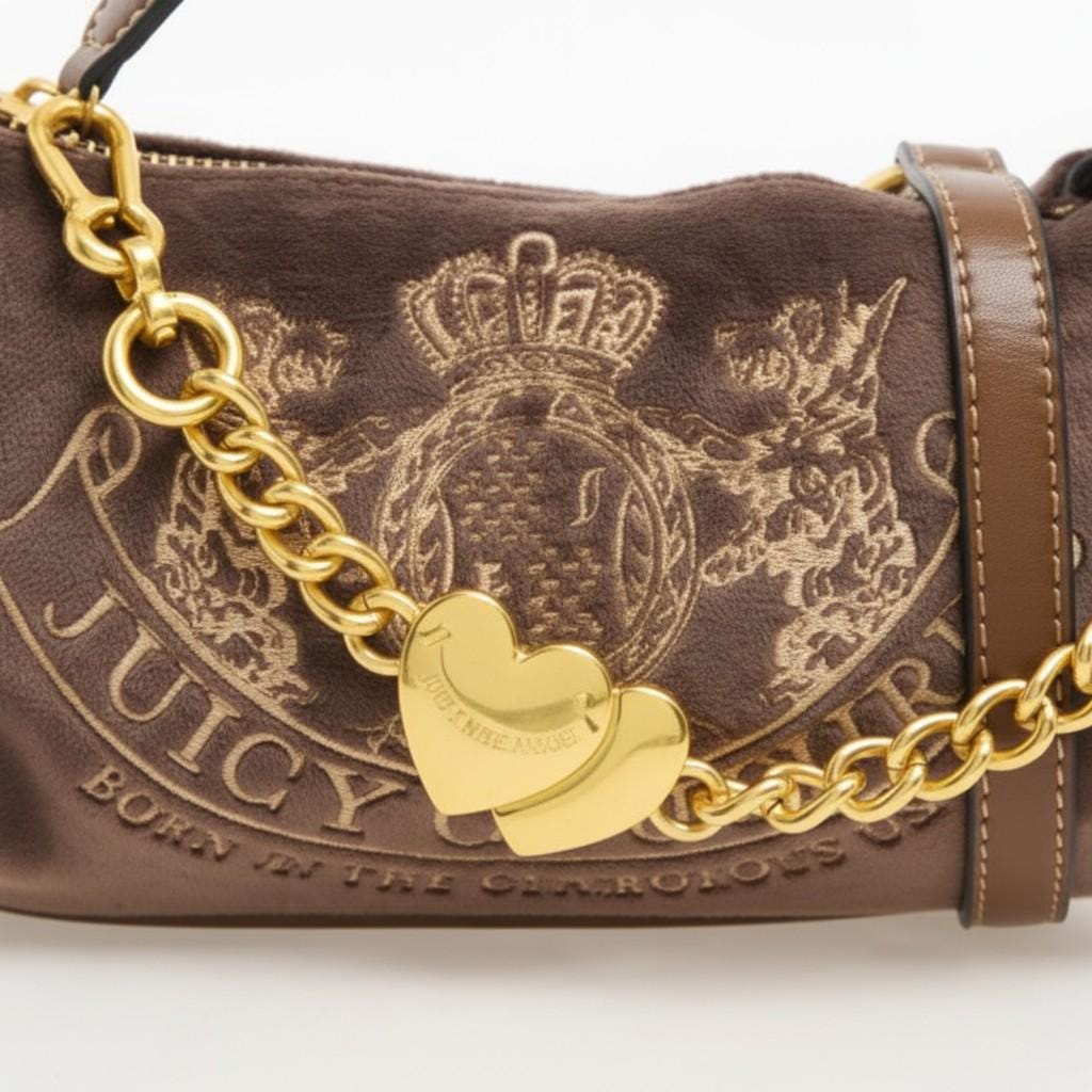 Juicy Couture Brown Twig Narrative Shoulder Bag