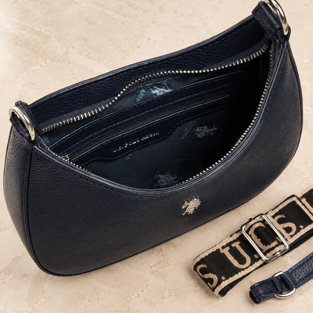 U.S. Polo Assn. Navy Blue Mansion Hobo Crossbody Bag