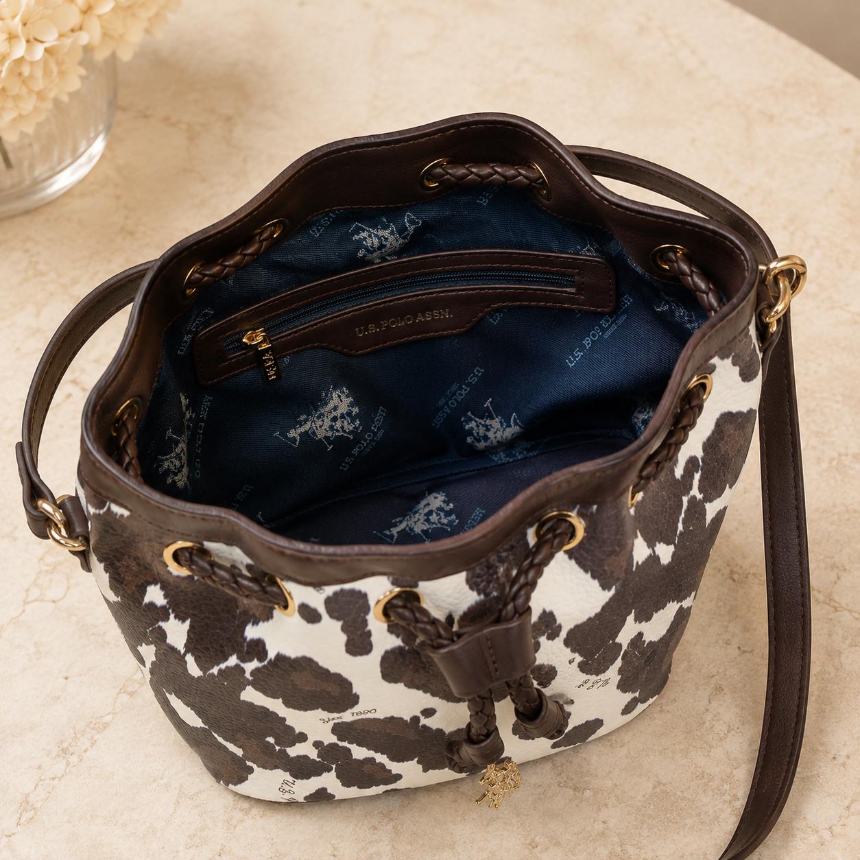 U.S. Polo Assn. Brown & White Warwikshire Cow Spot Grab Bag