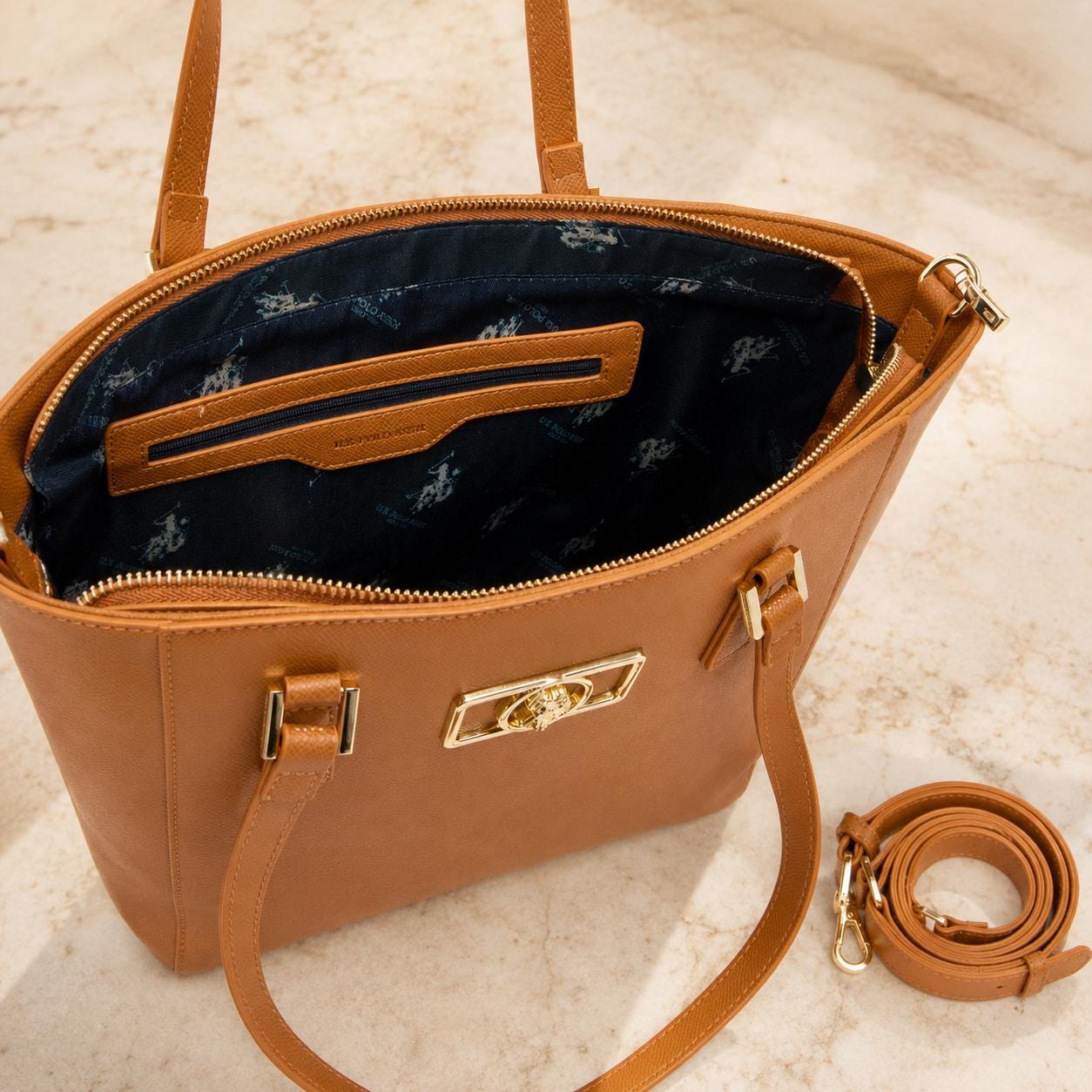 U.S. Polo Assn. Burnt Orange Shopper Bag