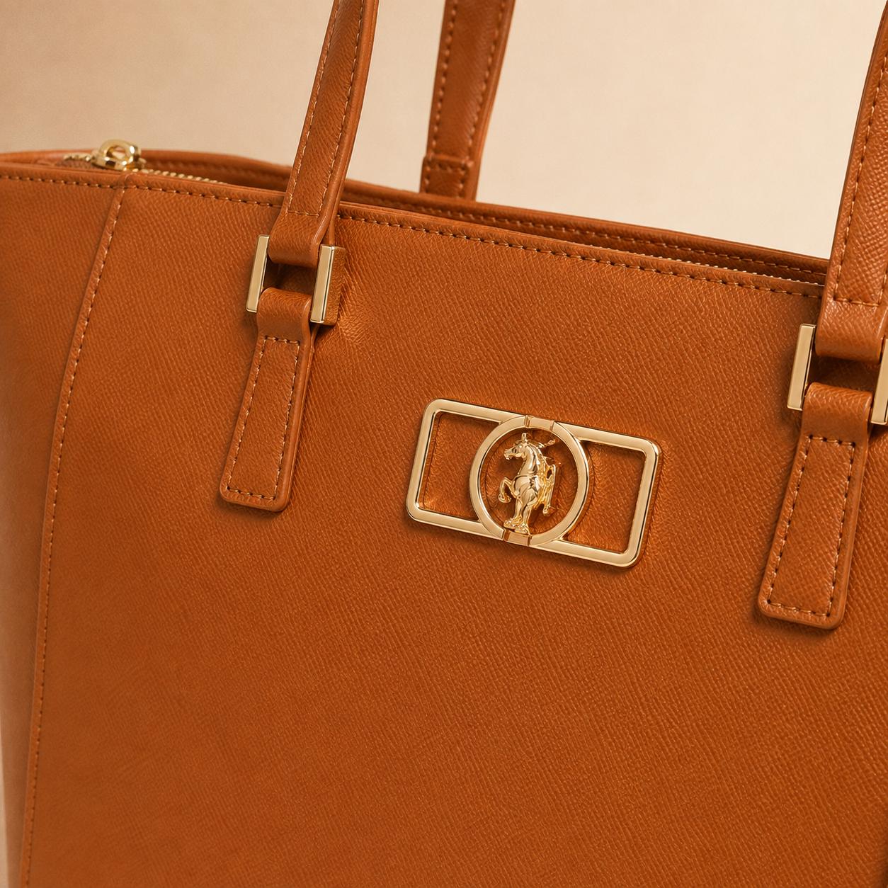 U.S. Polo Assn. Tan Jones Tote Bag