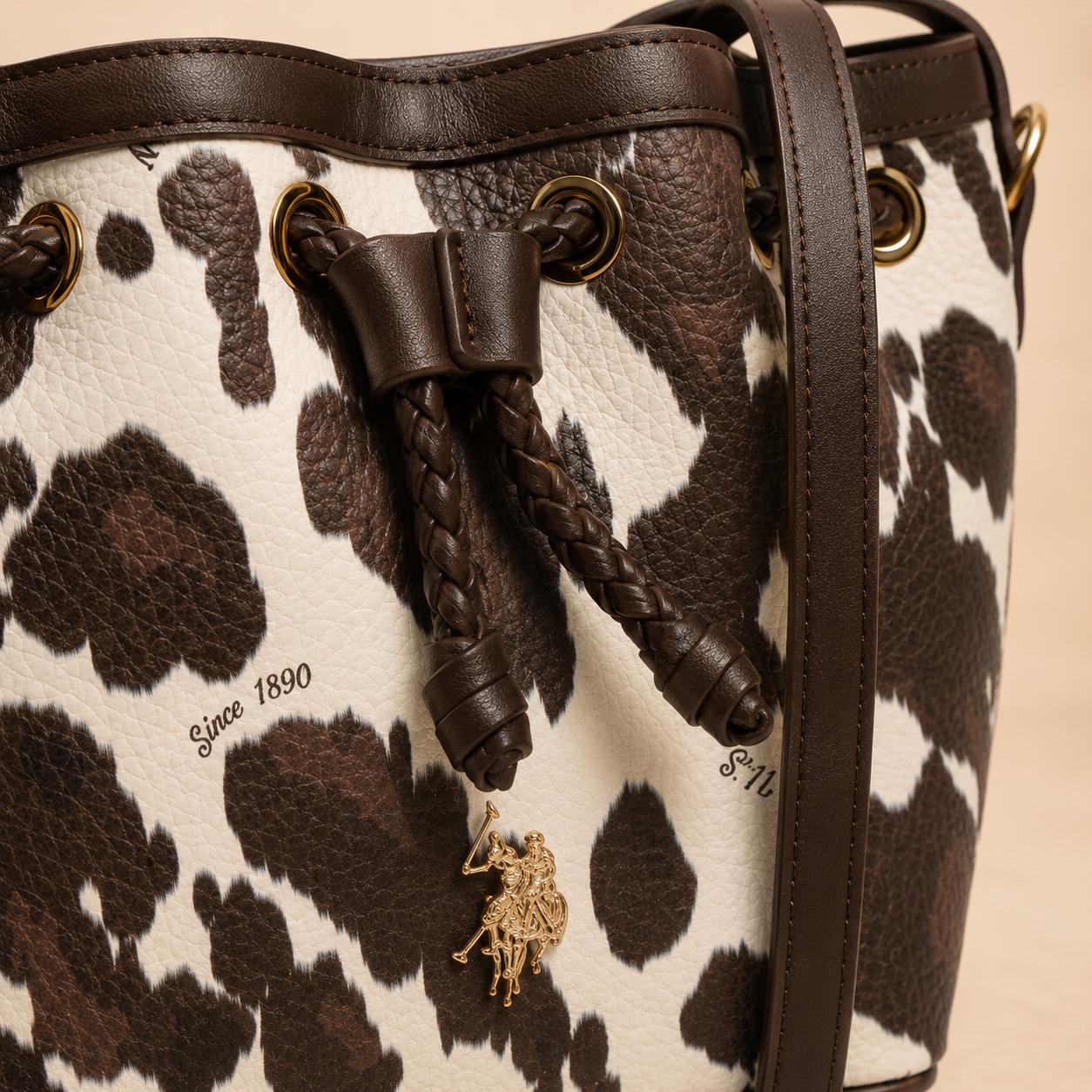 U.S. Polo Assn. Brown & White Warwikshire Cow Spot Grab Bag