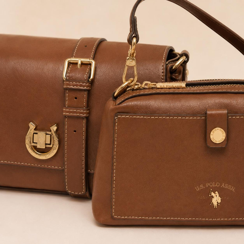 U.S. Polo Assn. Brown Crossbody Bag & Pouch