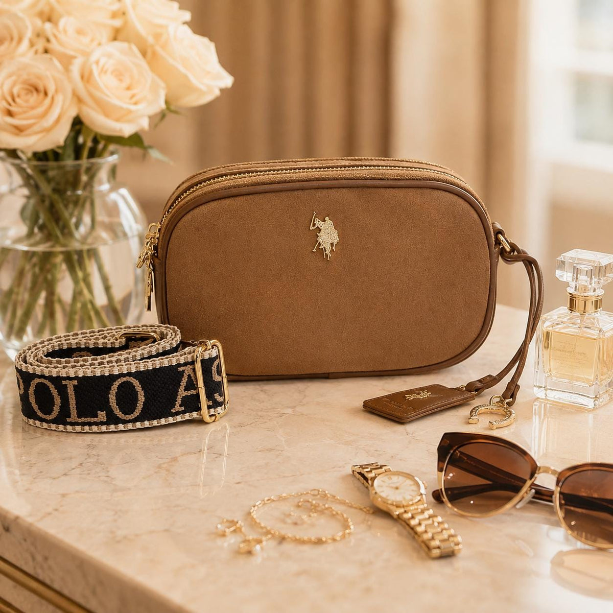 U.S. Polo Assn. Brown Cross Body Bag