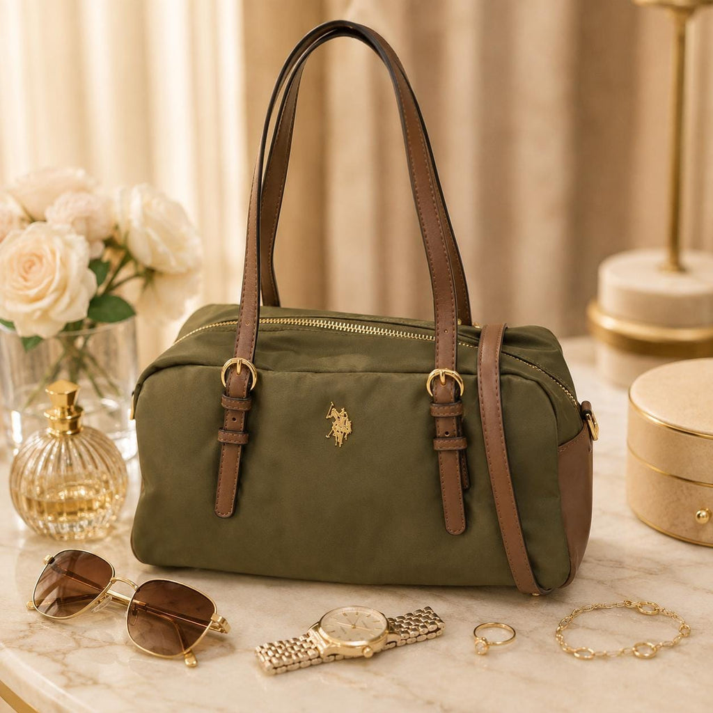 U.S. Polo Assn. Khaki Shoulder Bowling Bag