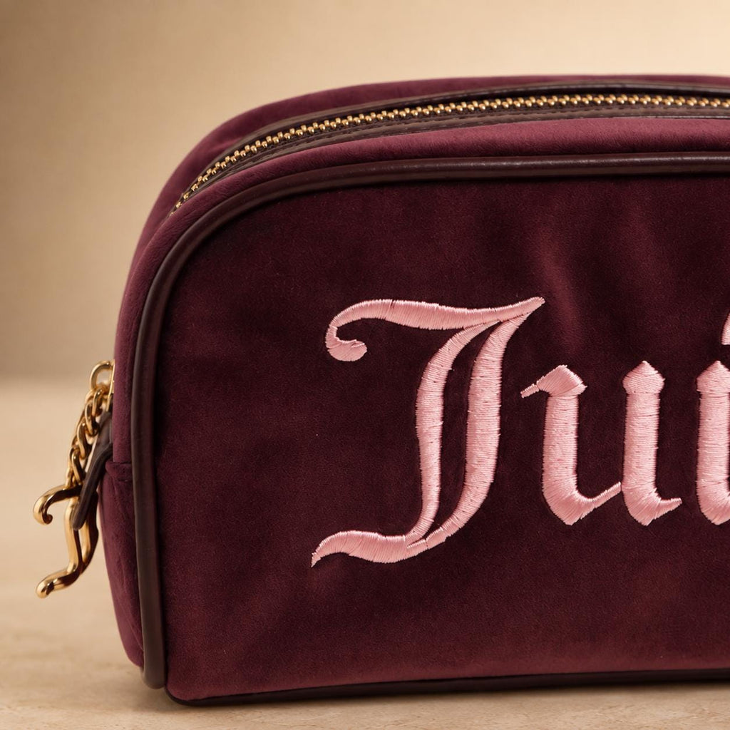 Juicy Couture Burgundy Cosmetic Bag