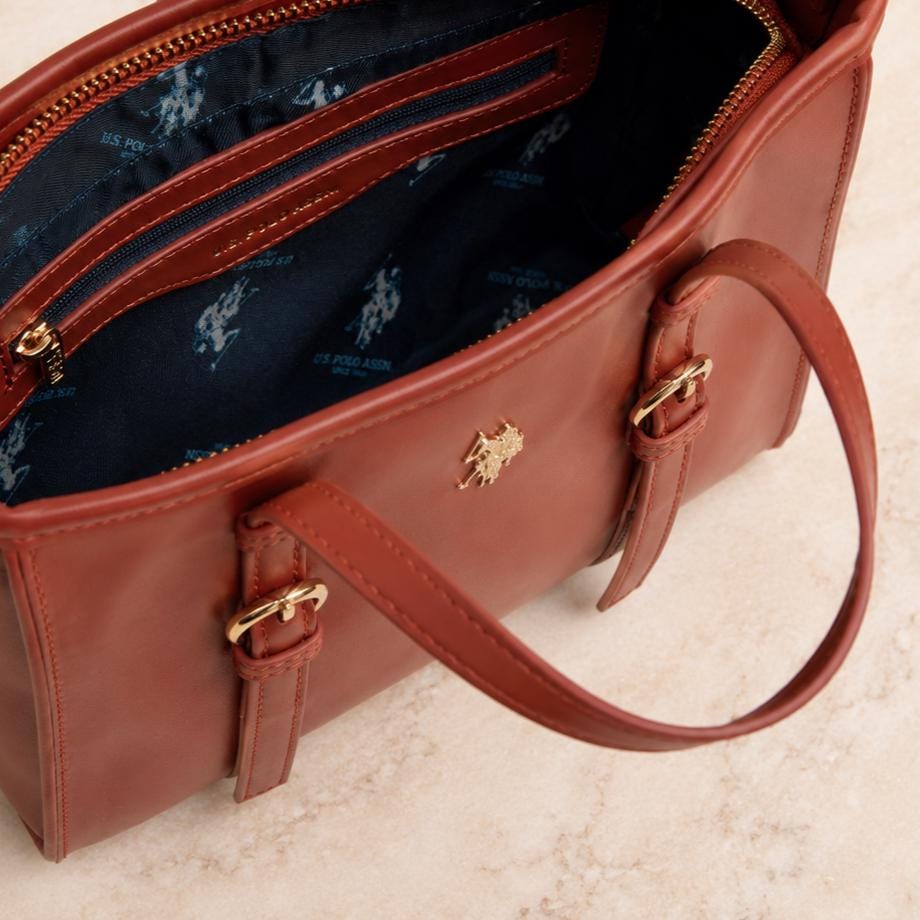 U.S. Polo Assn. Cognac Warwickshire Mini Shop Bag