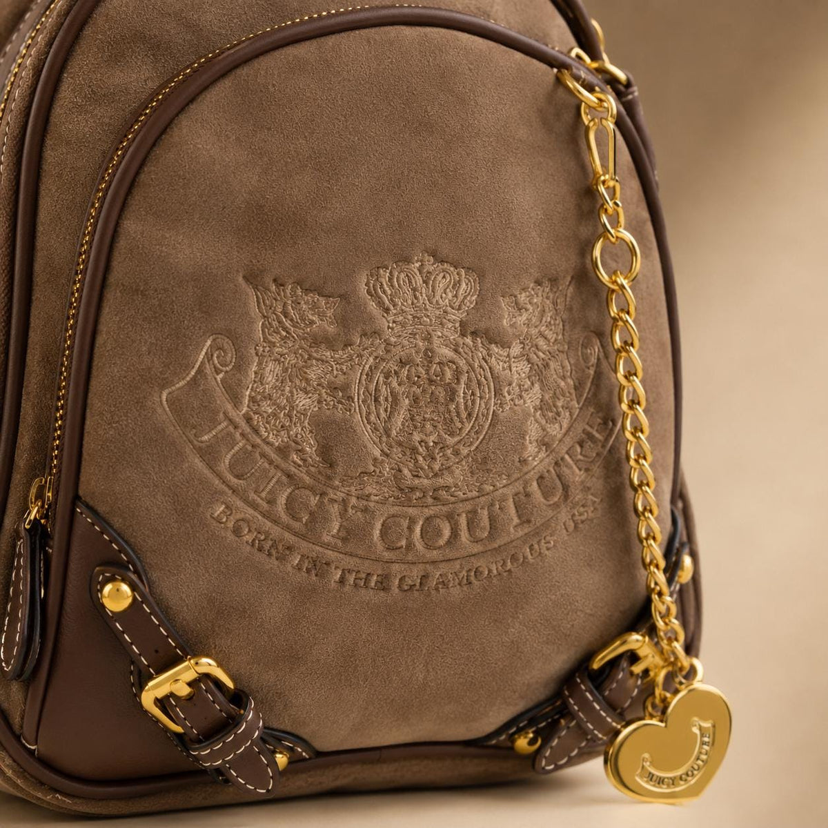 Juicy Couture Brown Plush Backpack