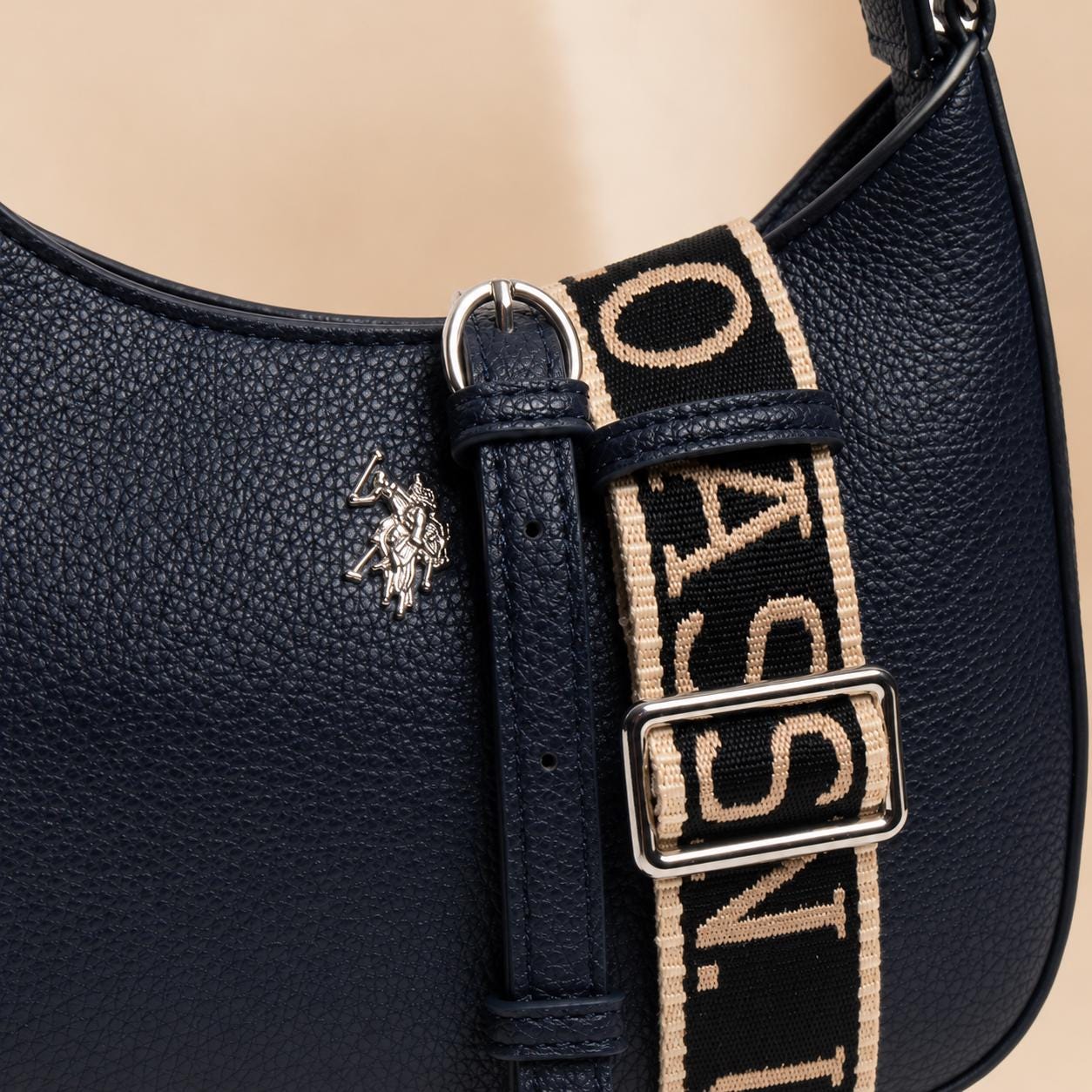 U.S. Polo Assn. Navy Blue Mansion Hobo Crossbody Bag