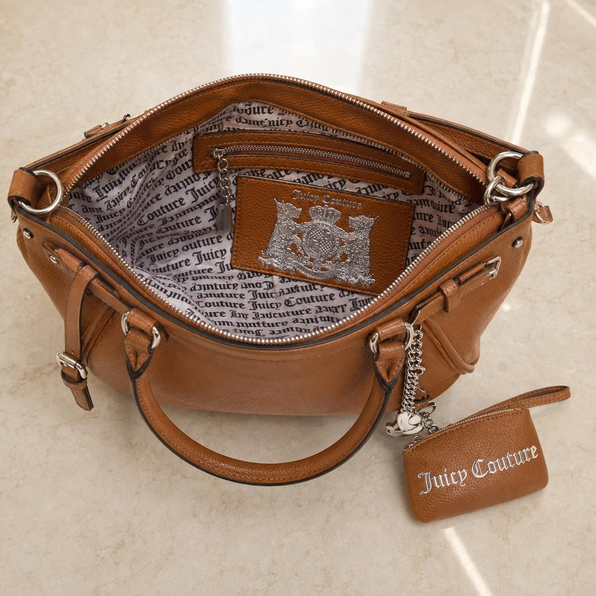 Juicy Couture Tan Crossbody Bag with Pouch