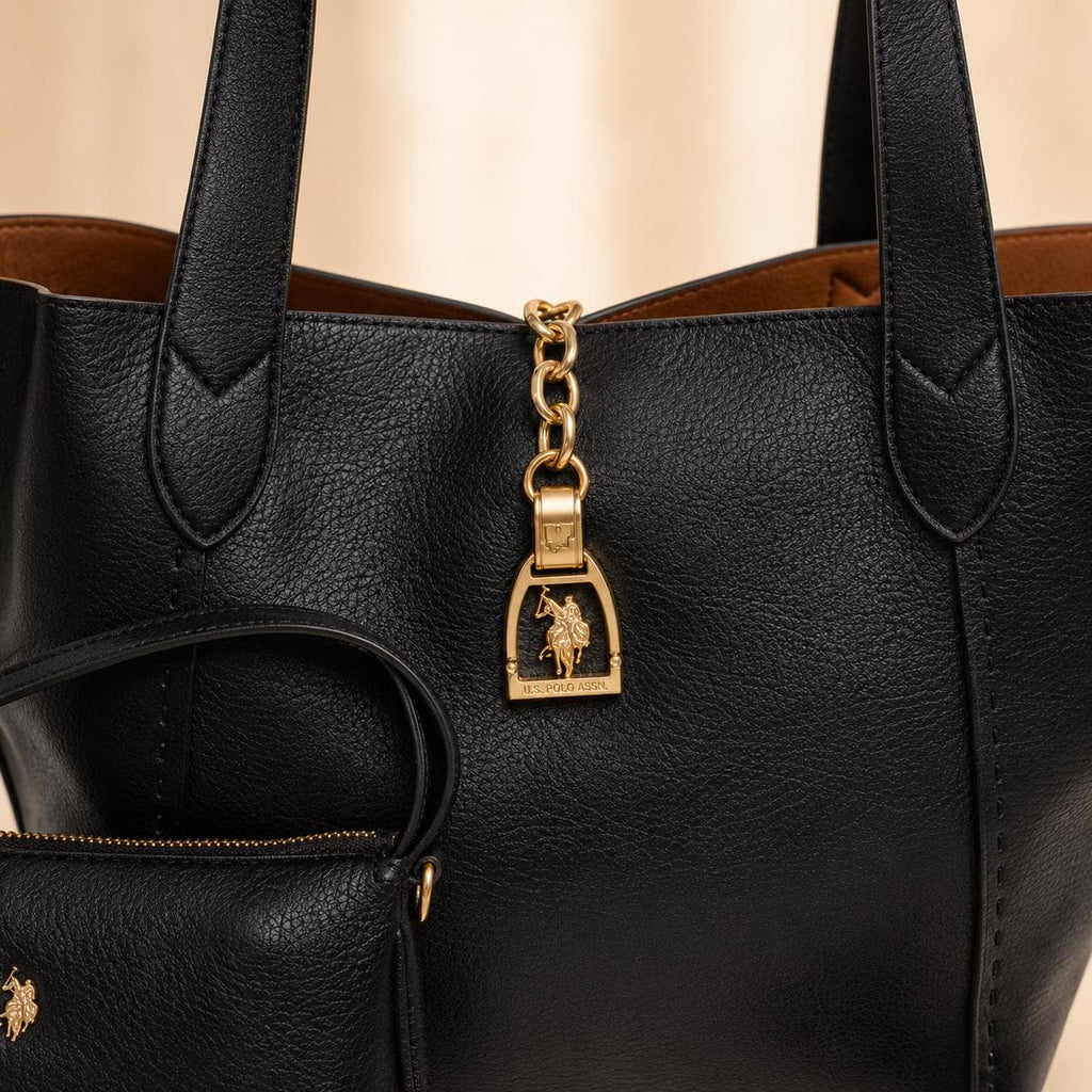 U.S. Polo Assn. Black Helcho Tote Bag