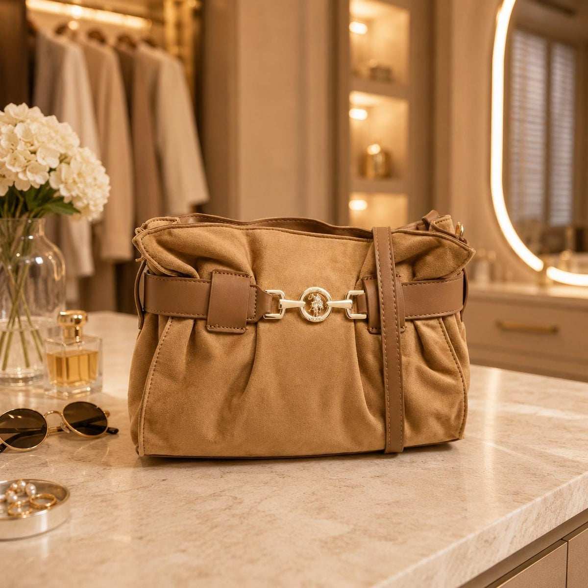 U.S. Polo Assn. Light Brown Jane Cross Body Bag