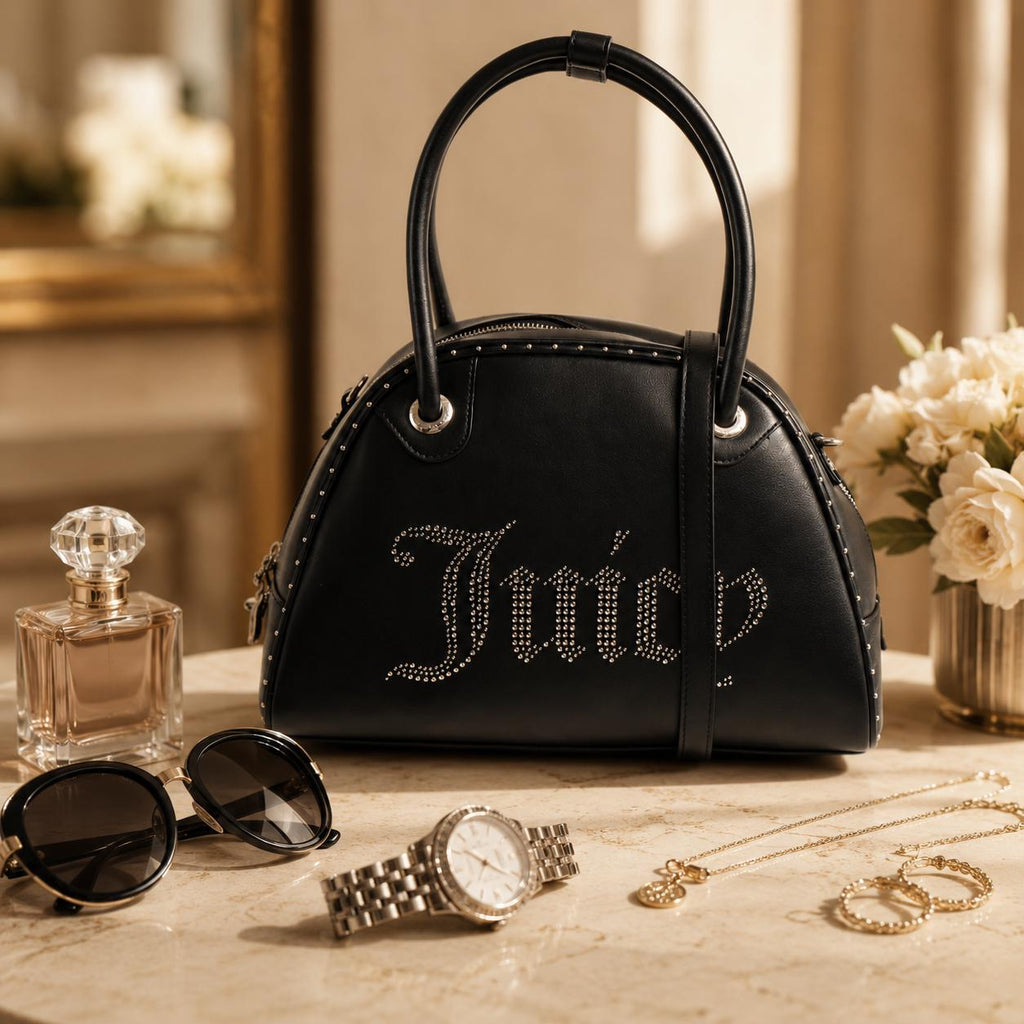 Juicy Couture Black Kimberly Bowling Bag