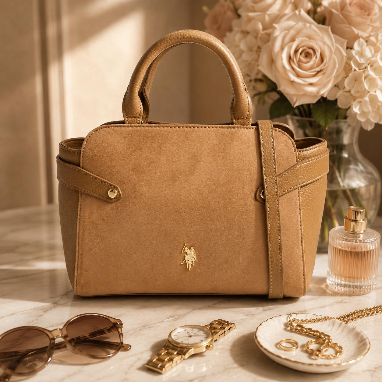 U.S. Polo Assn. Brown Hampton Bag