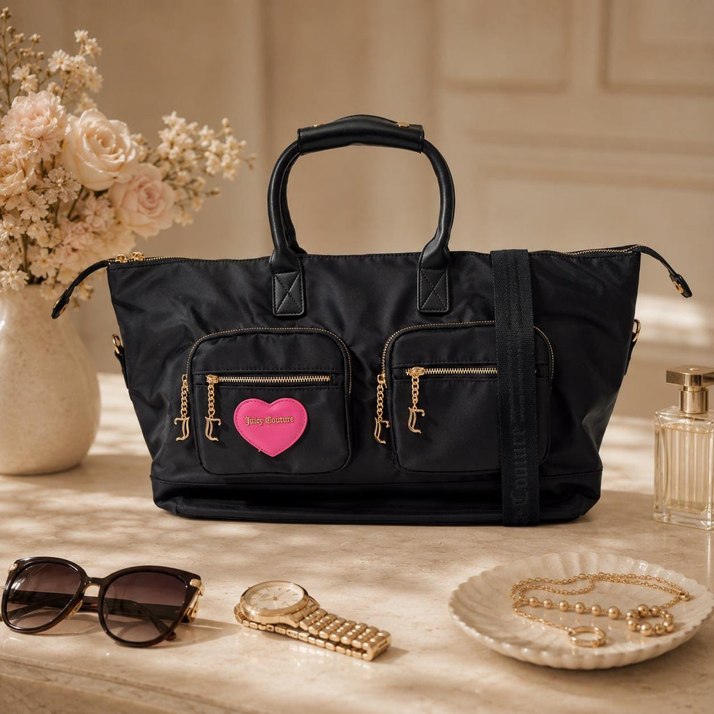 Juicy Couture Black Heart Weekend Bag