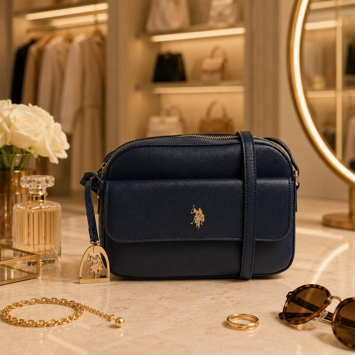U.S. Polo Assn. Navy Crossbody Bag