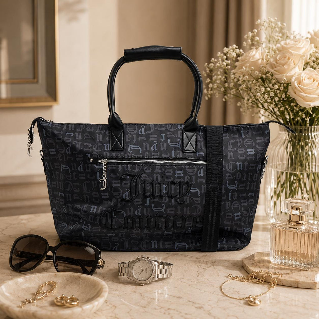 Juicy Couture Black Monogram Tote Bag