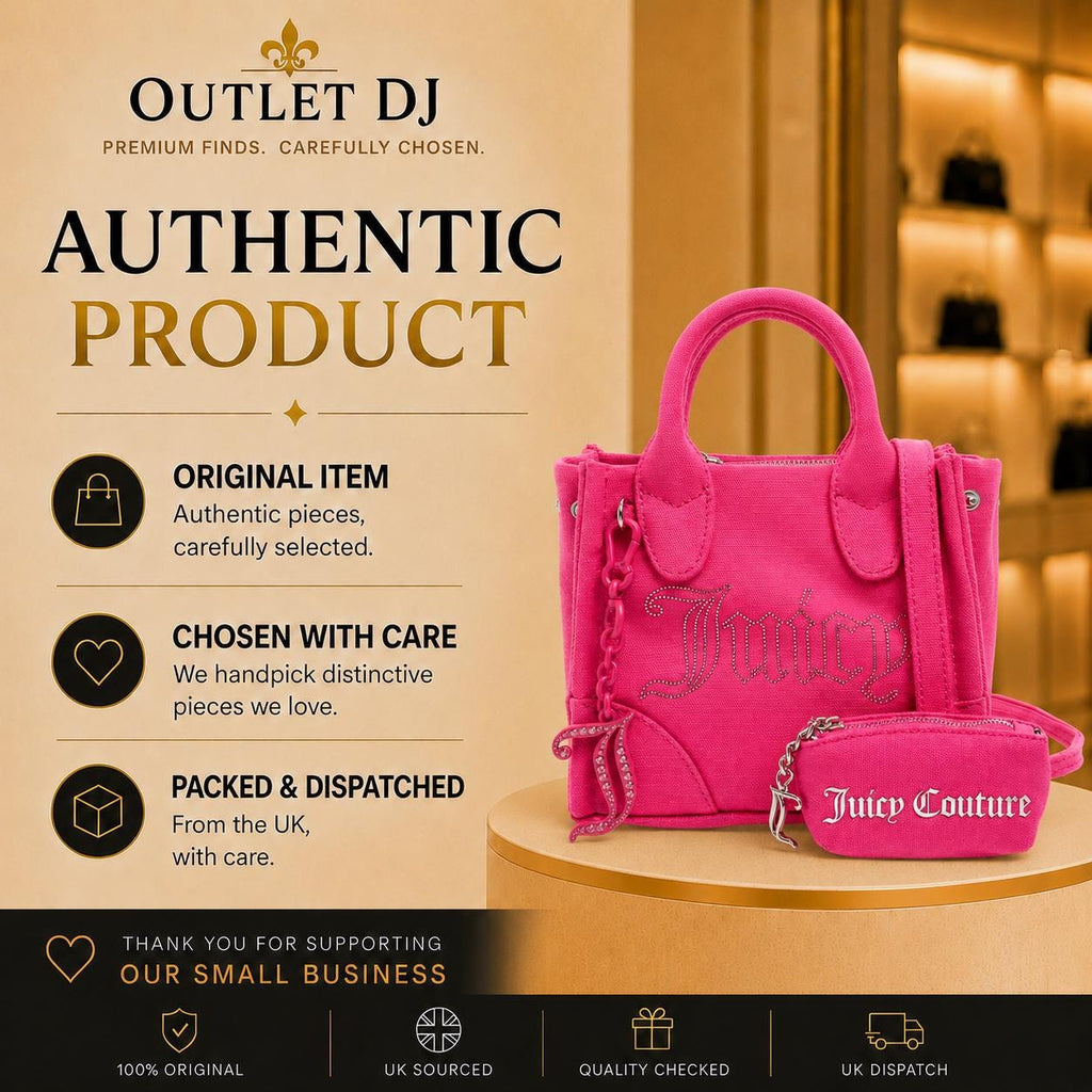 Juicy Couture Pink Iris Tote Bag, Rhinestone Logo