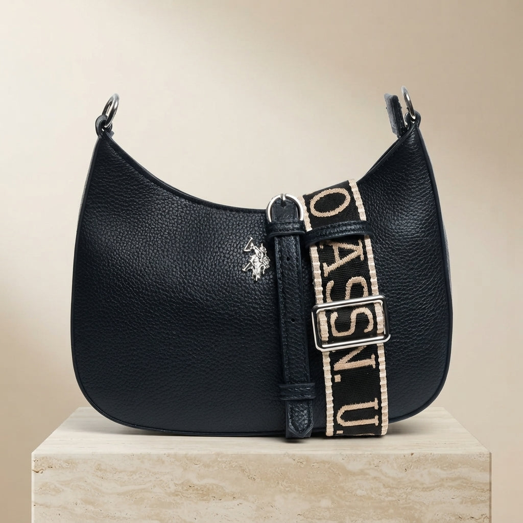 U.S. Polo Assn. Black Mansion Hobo Crossbody Bag